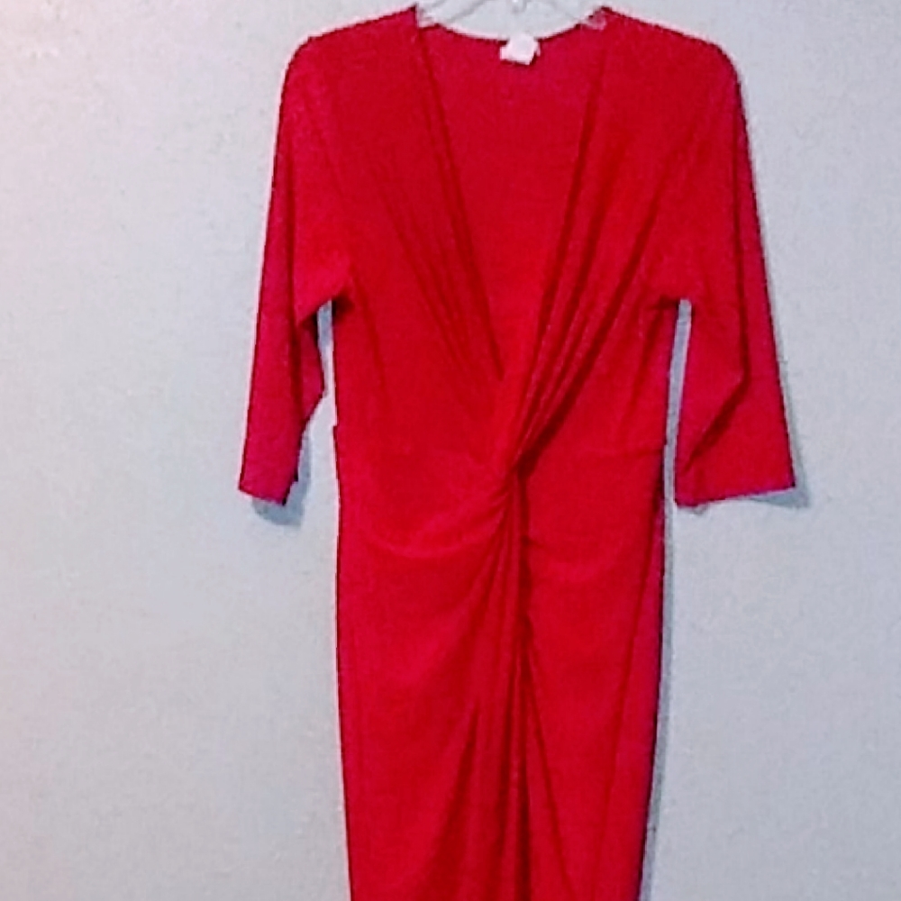Find Me Plus Red Peek A Boo Dress